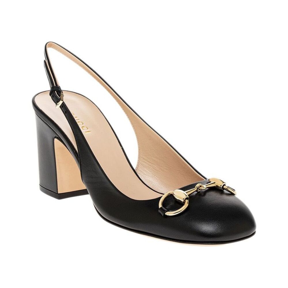 Gucci Horsebit Leather Slingback Pump